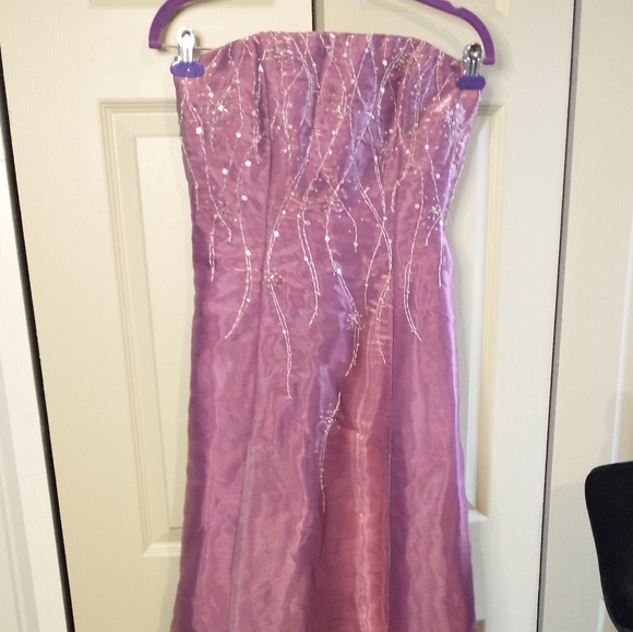 Alfred Angelo Disney Inspired Pink Strapless Dress Size 1 - Picture 1 of 7